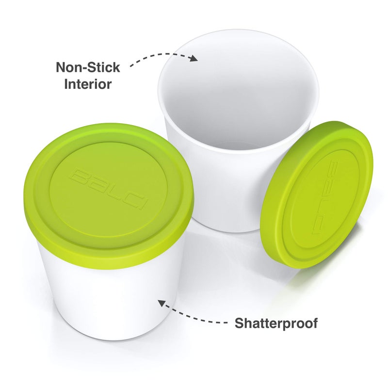 BALCI - Premium Ice Cream Containers (2 Pack - 1 Quart Each) Perfect Freezer Storage Tubs with Lids for Ice Cream, Sorbet and Gelato! - Green - Image 3
